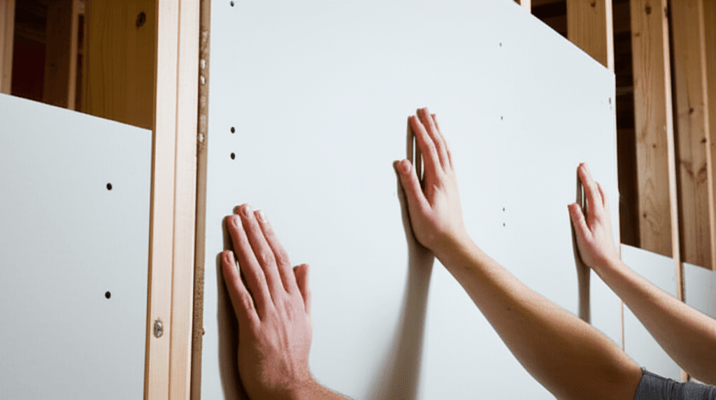 Professional drywall installation project by RenoHouse in Vaughan — drywall repair near me