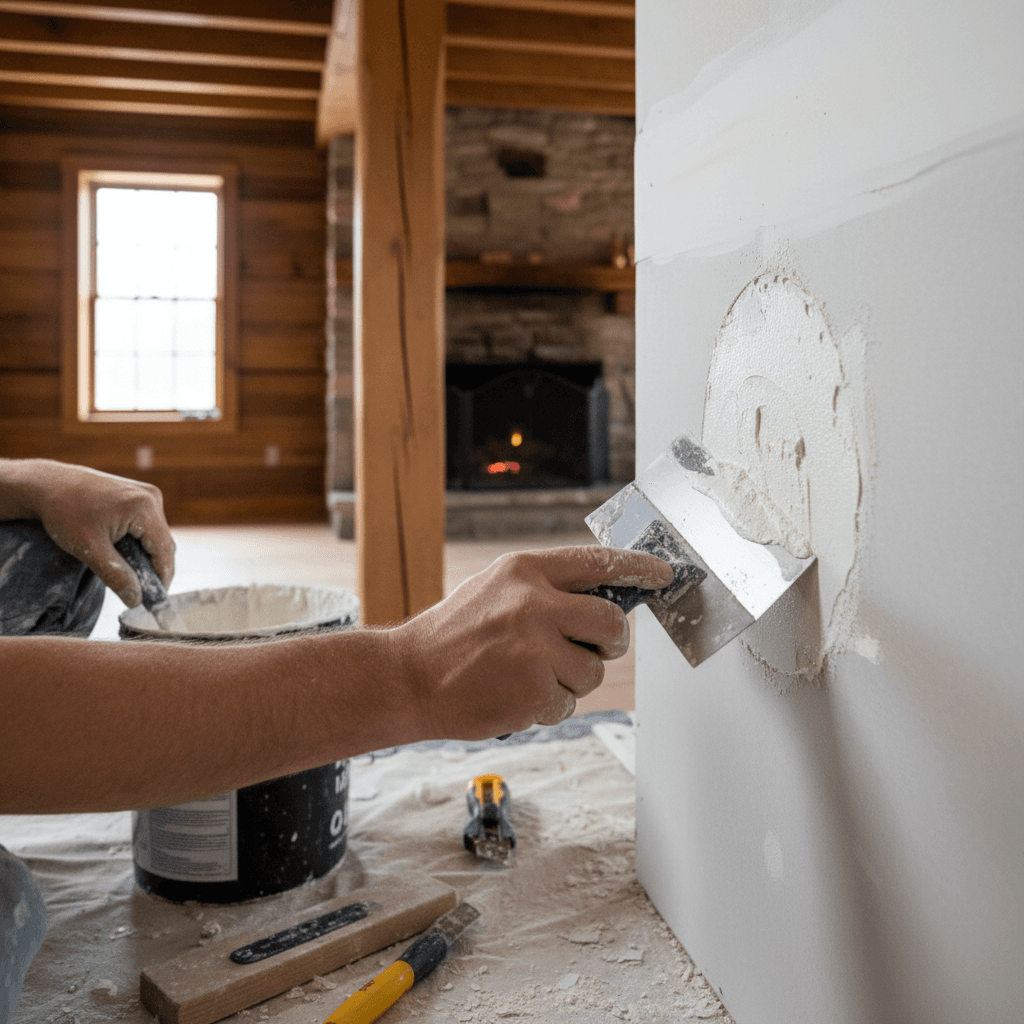 Professional drywall repair project by RenoHouse in Caledon — drywall repair mississauga
