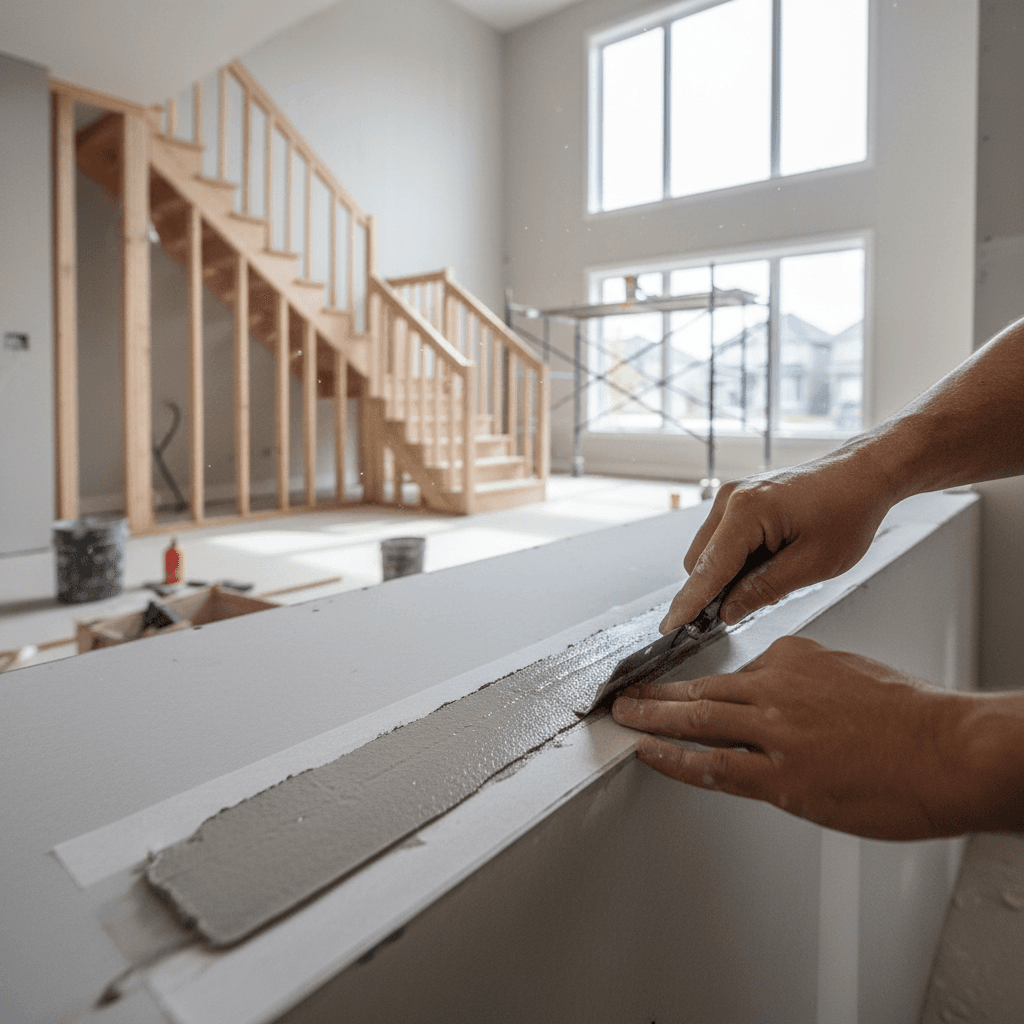 Professional drywall taping & finishing project by RenoHouse in Brampton — quality workmanship