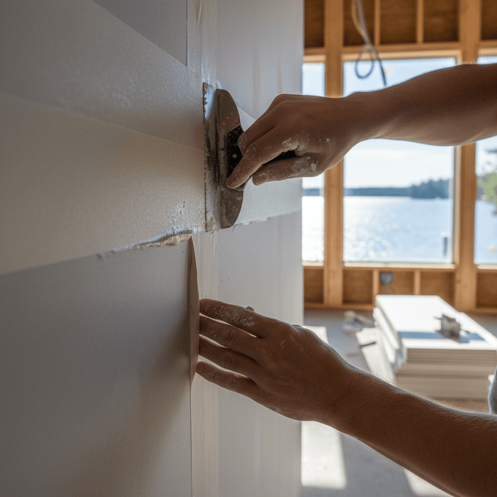 Professional drywall taping & finishing project by RenoHouse in Georgina — quality workmanship