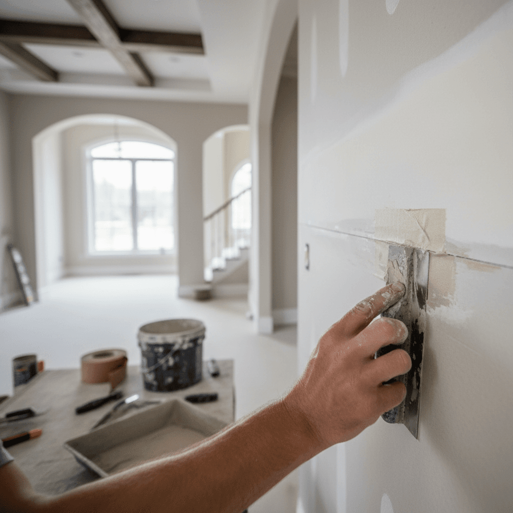 Professional drywall taping & finishing project by RenoHouse in Vaughan — quality workmanship