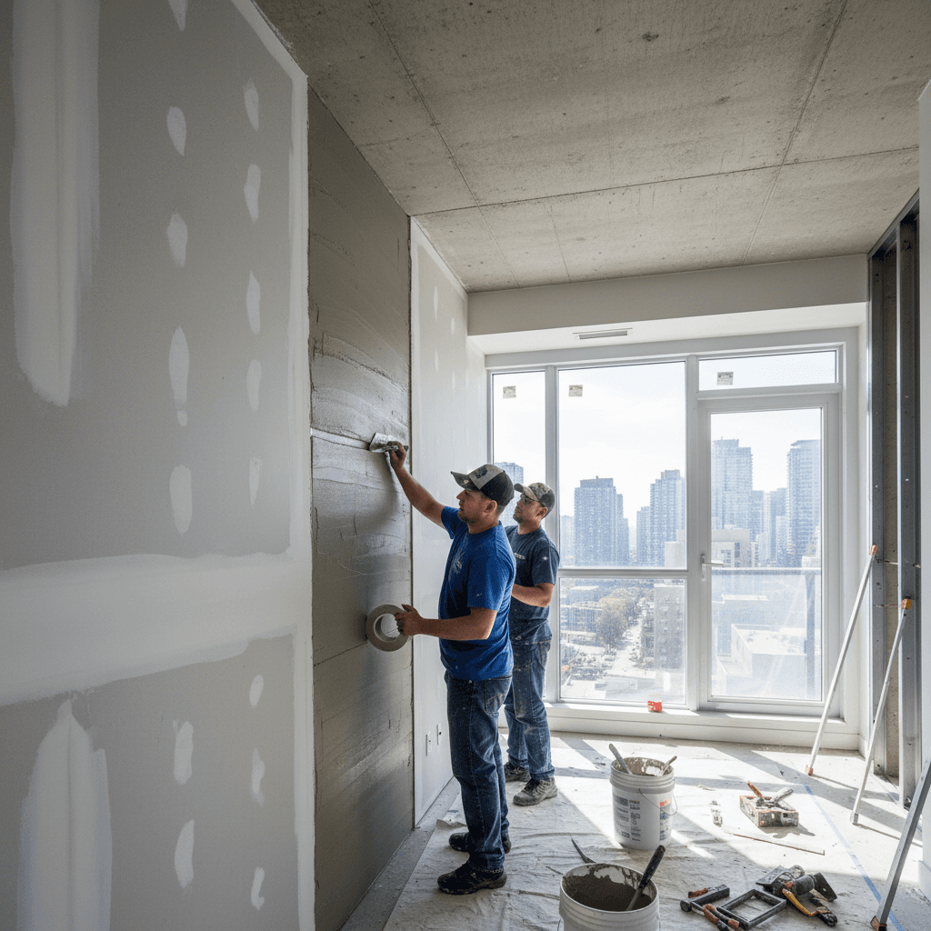 Drywall Taping & Finishing services in North York — licensed drywall taper near me
