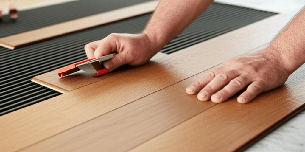 Professional engineered hardwood installation project by RenoHouse in Burlington — quality workmanship