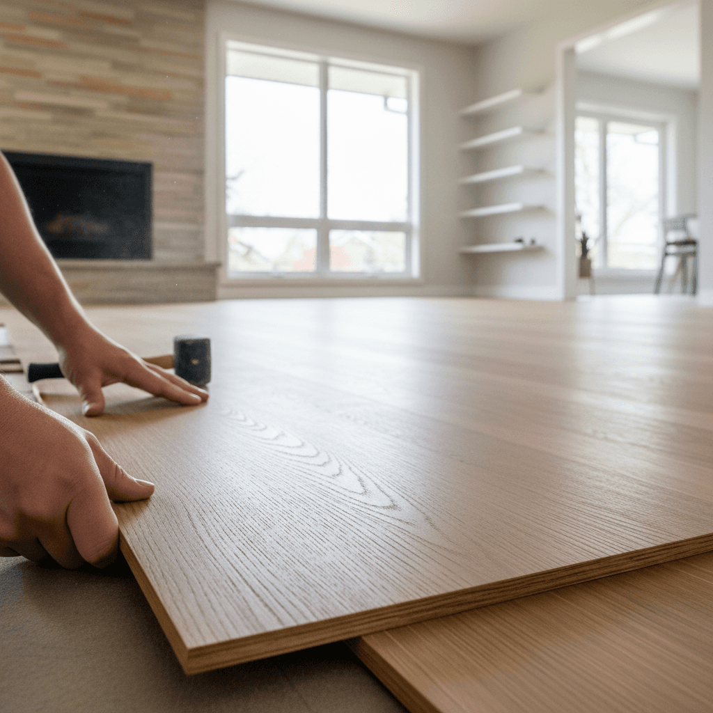 Professional engineered hardwood installation project by RenoHouse in Etobicoke — quality workmanship