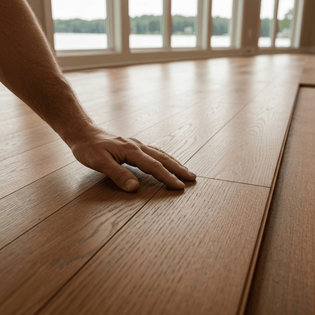 Professional engineered hardwood installation project by RenoHouse in Oakville — quality workmanship