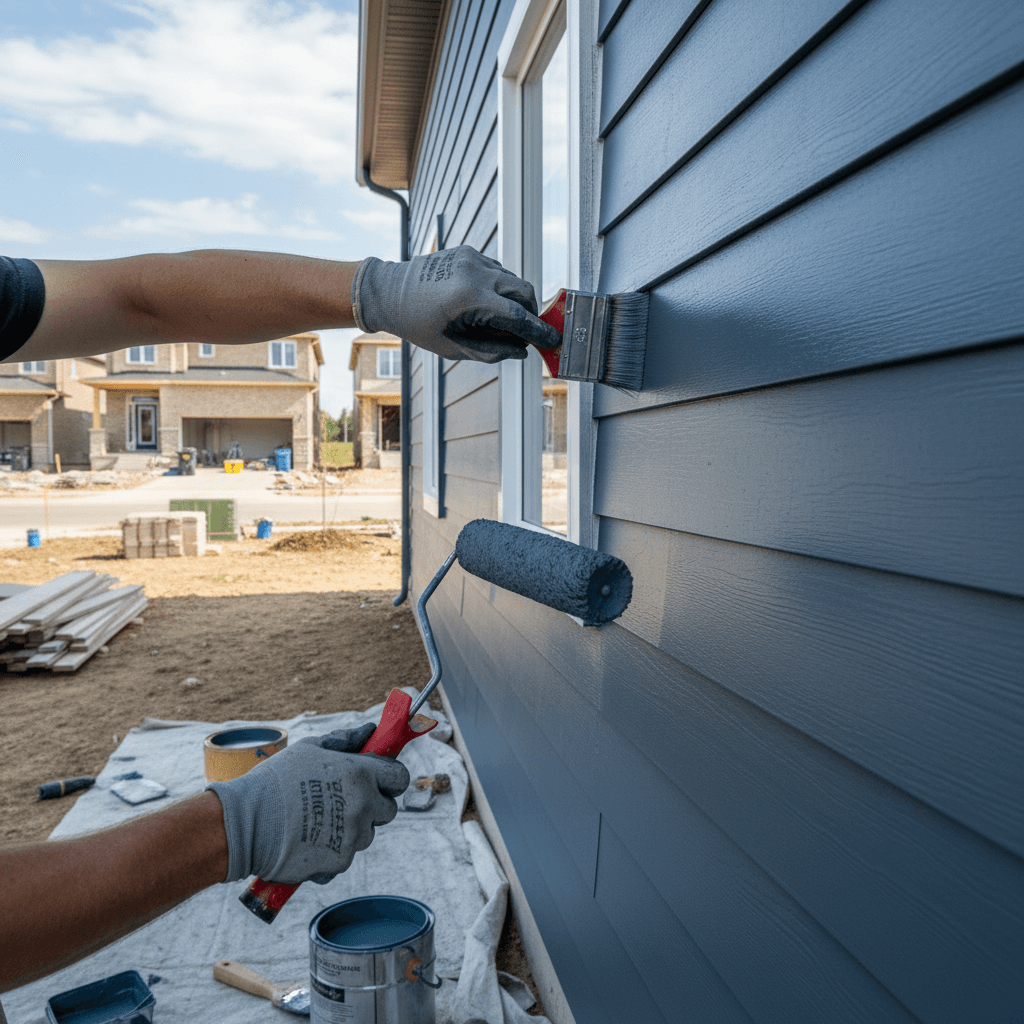 Professional exterior painting services project by RenoHouse in Ajax — exterior painting services