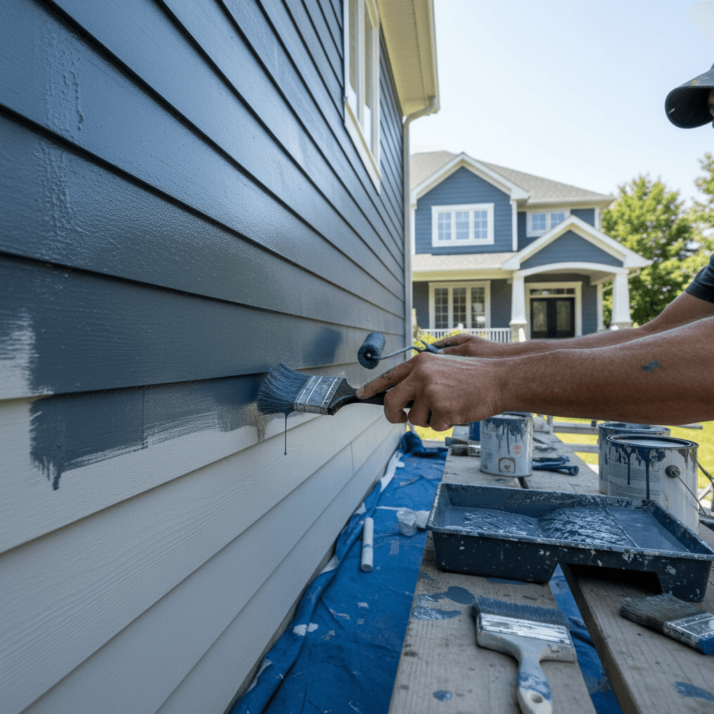 Professional exterior painting services project by RenoHouse in Brampton — exterior painting services