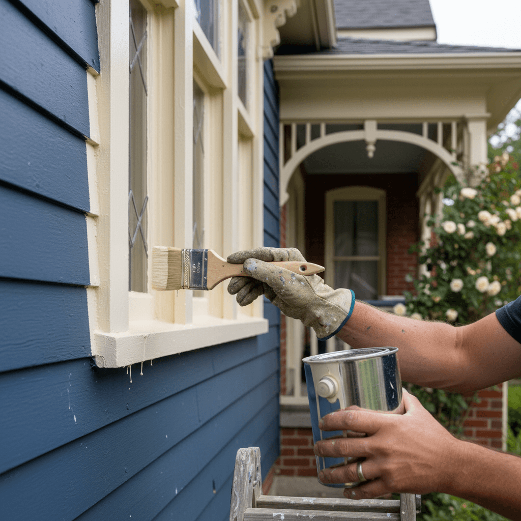 Professional exterior painting services project by RenoHouse in Burlington — exterior painting services