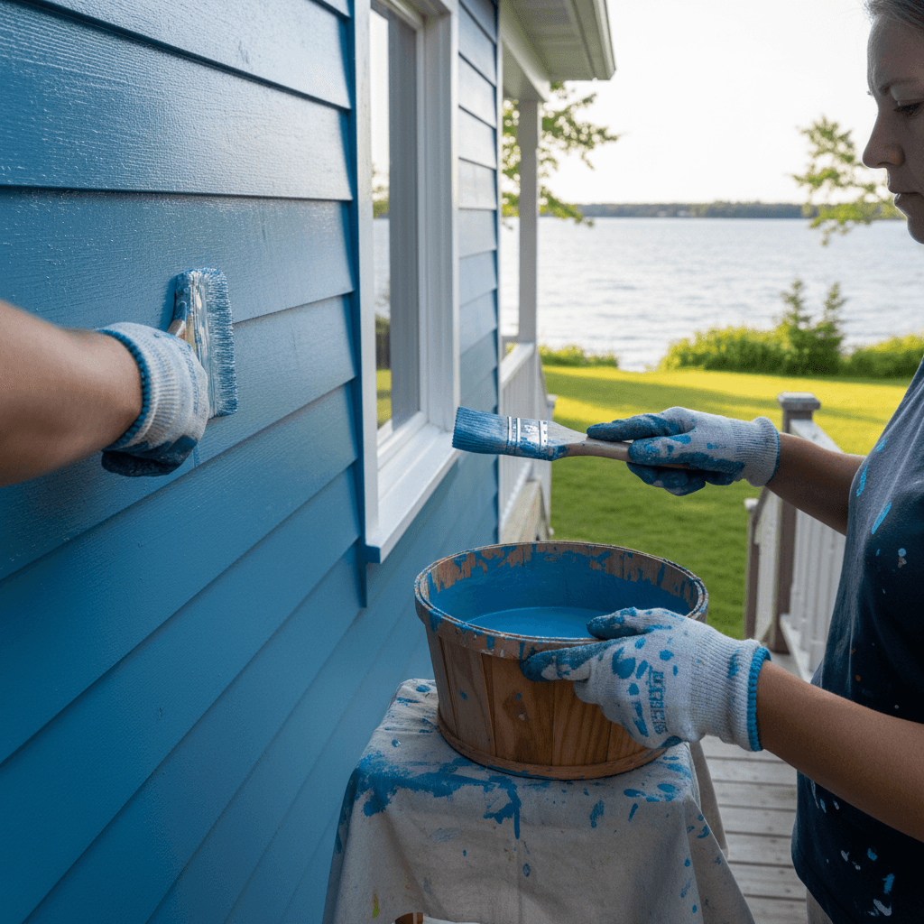 Professional exterior painting services project by RenoHouse in Scugog — exterior painting services