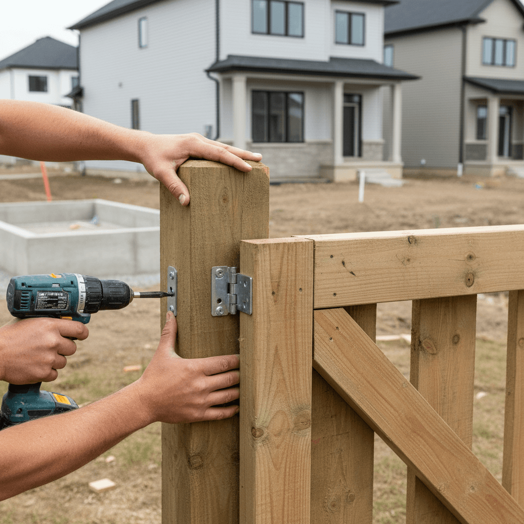 Professional fence gate installation & repair project by RenoHouse in Ajax — deck boards