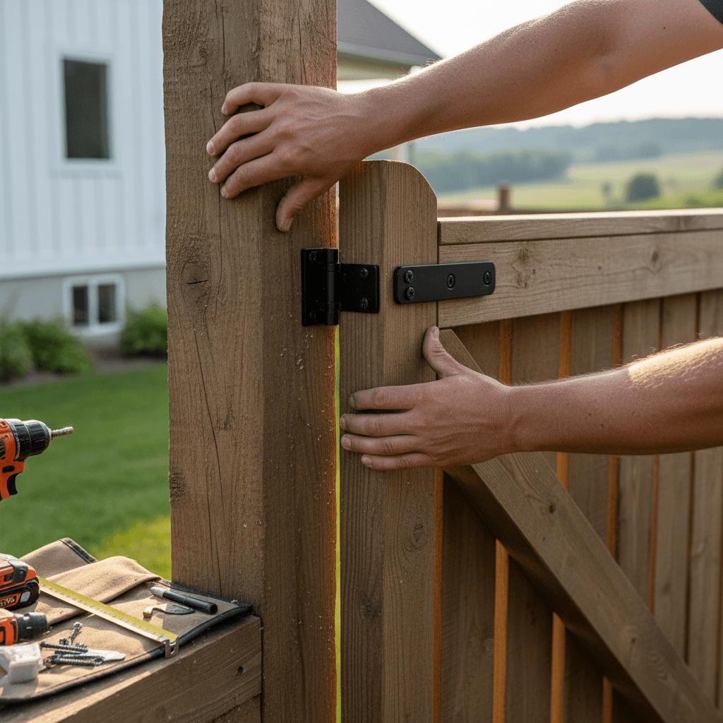 Professional fence gate installation & repair project by RenoHouse in Milton — deck boards