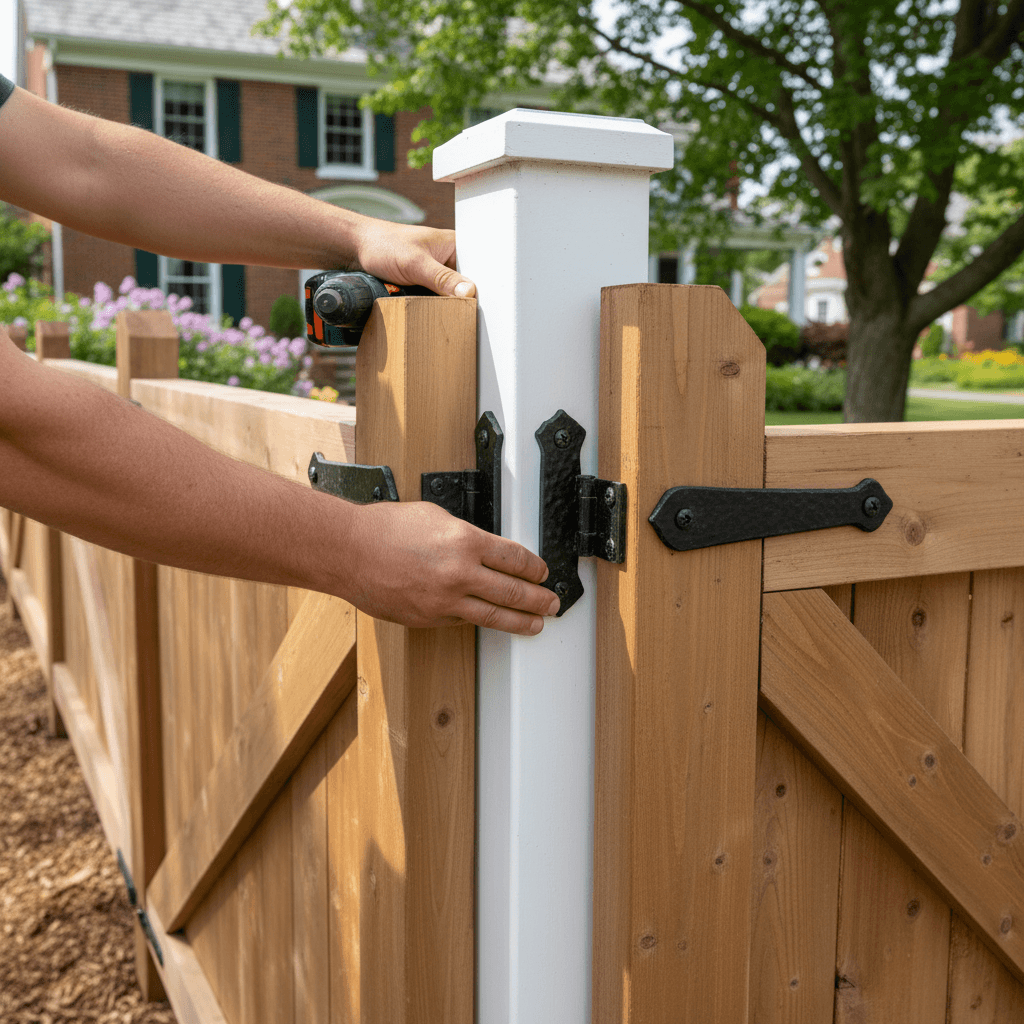 Professional fence gate installation & repair project by RenoHouse in Newmarket — deck boards