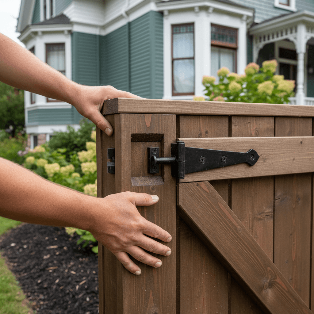 Professional fence gate installation & repair project by RenoHouse in Oshawa — deck boards