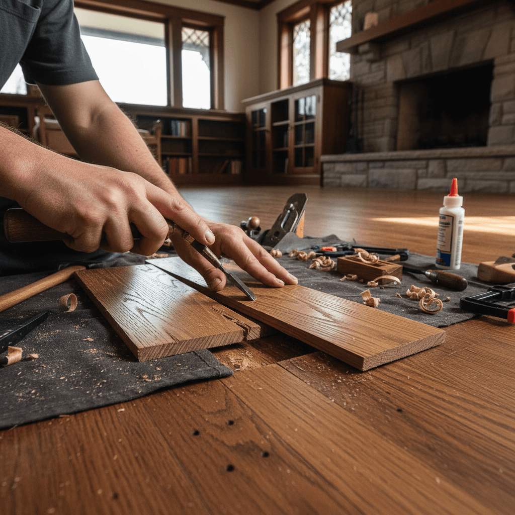 Professional floor repair services project by RenoHouse in Aurora — floor repair kit