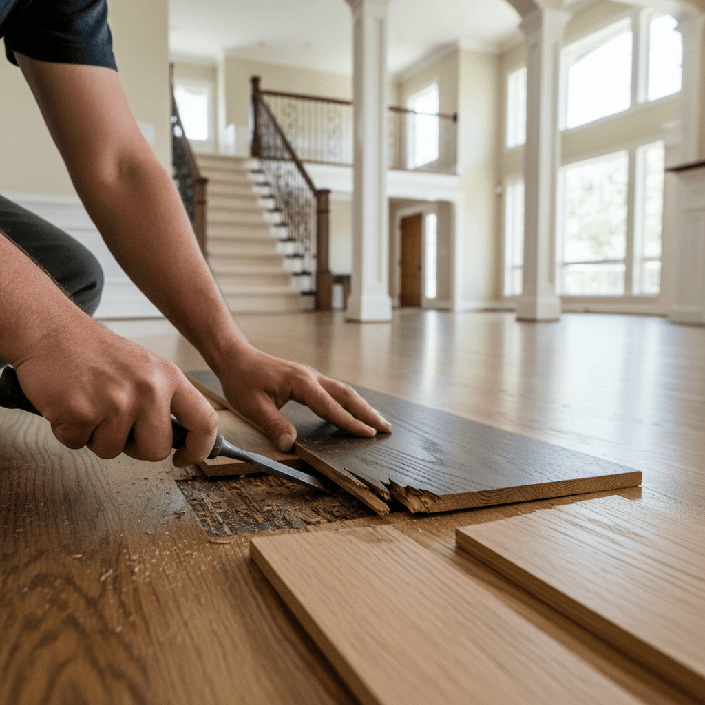 Professional floor repair services project by RenoHouse in Brampton — floor repair kit