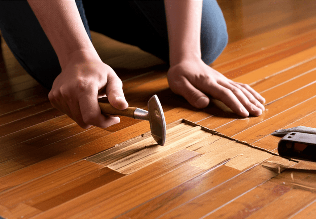Professional floor repair services project by RenoHouse in Georgina — floor repair kit