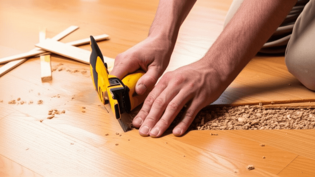 Professional floor repair services project by RenoHouse in Mississauga — floor repair kit