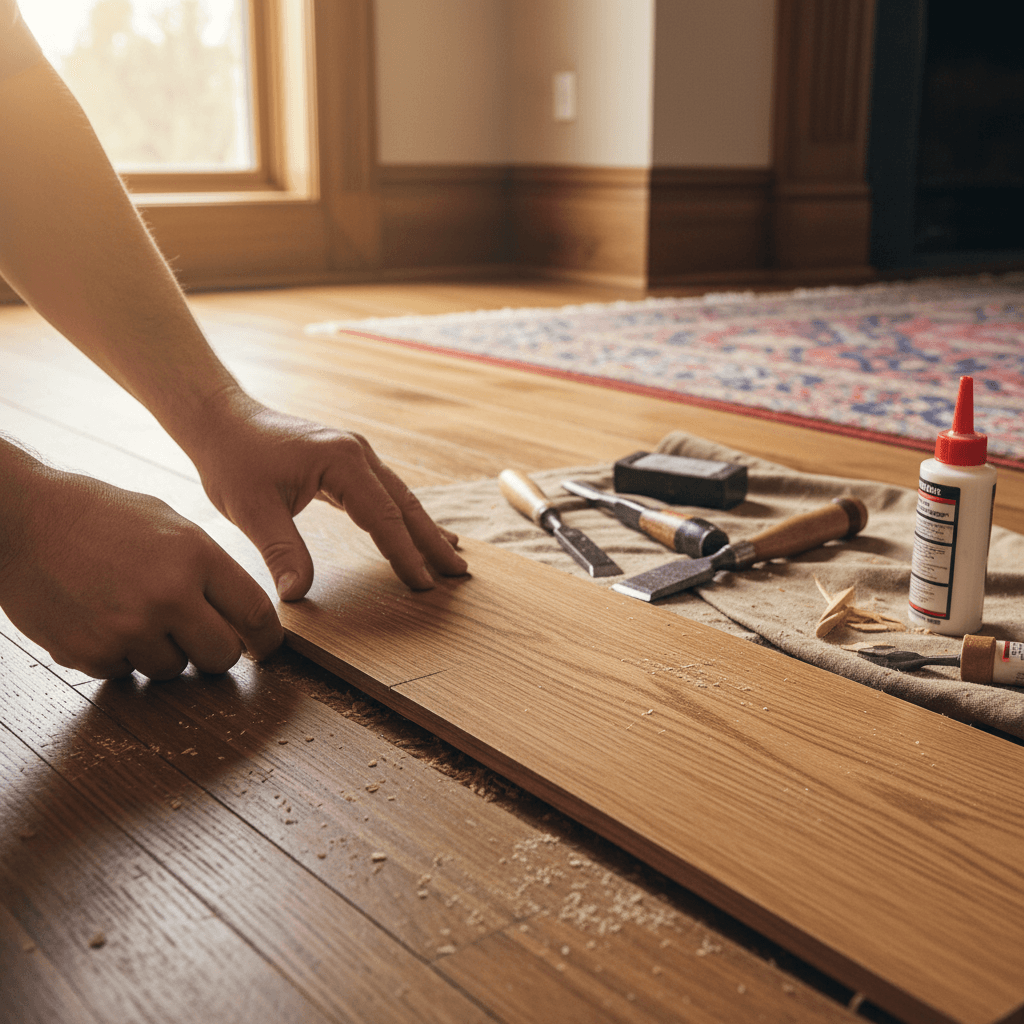 Professional floor repair services project by RenoHouse in Richmond Hill — floor repair kit