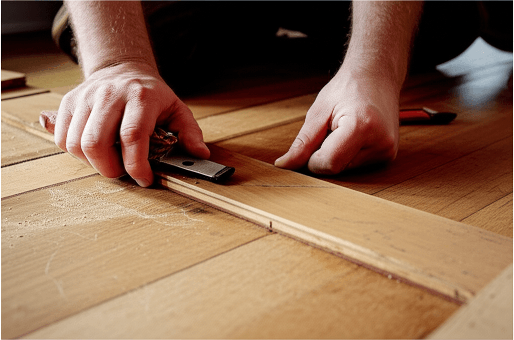 Professional floor repair services project by RenoHouse in Scugog — floor repair kit