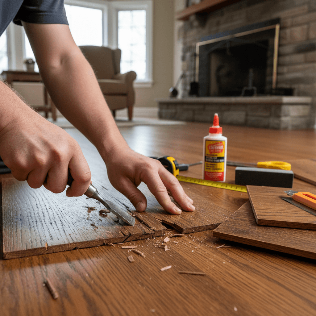 Professional floor repair services project by RenoHouse in Stouffville — floor repair kit