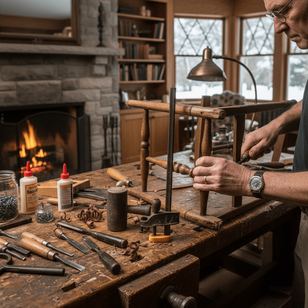 Professional furniture repair project by RenoHouse in Burlington — quality workmanship