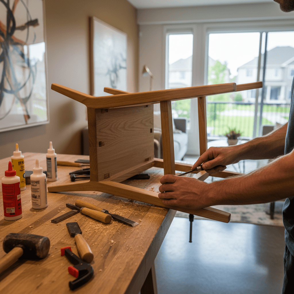 Professional furniture repair project by RenoHouse in Markham — quality workmanship