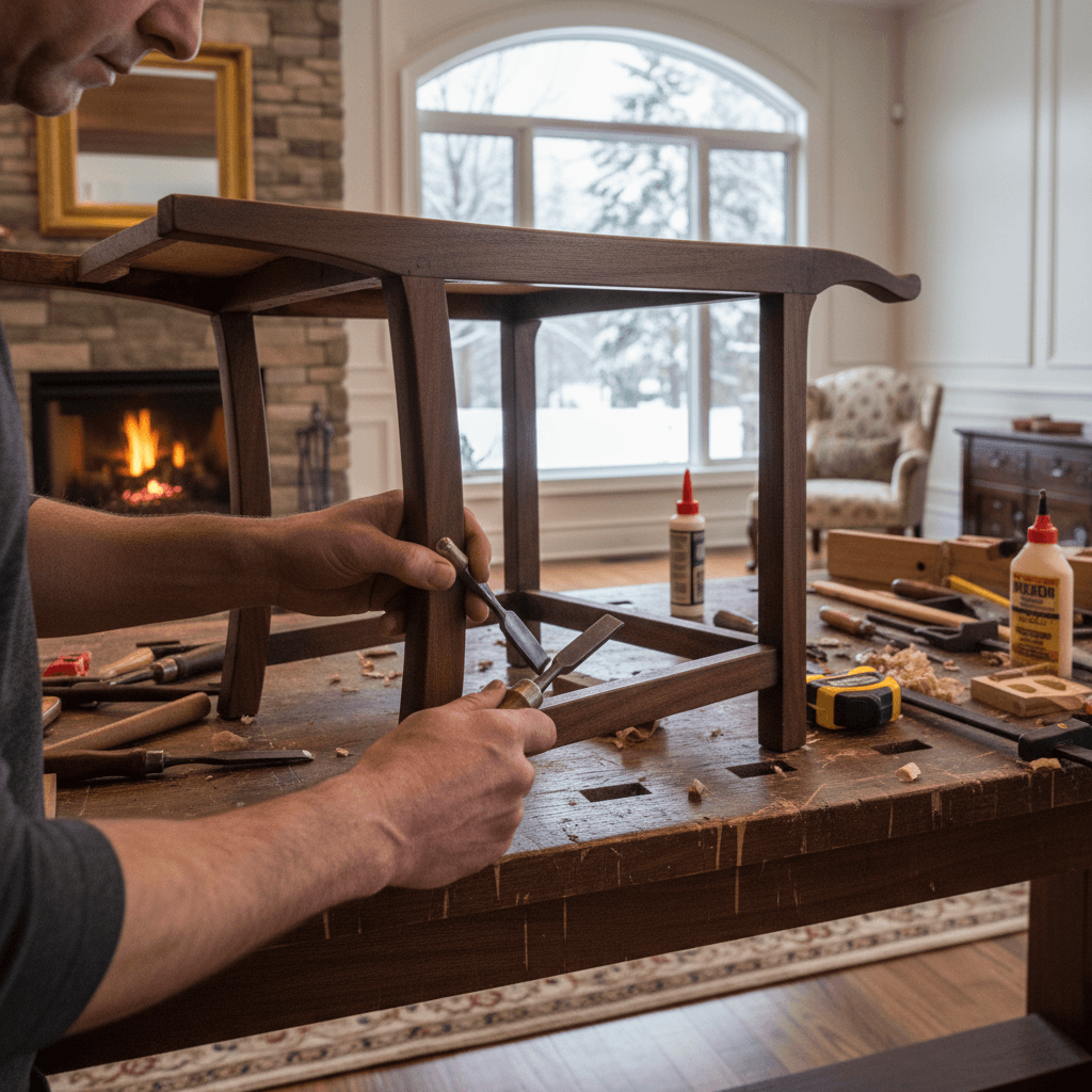 Professional furniture repair project by RenoHouse in Vaughan — quality workmanship