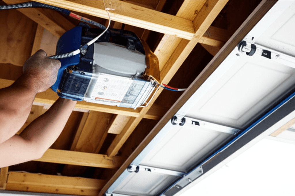 Professional garage door opener project by RenoHouse in Ajax — exterior doors