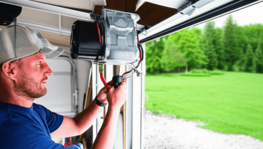 Professional garage door opener project by RenoHouse in Clarington — exterior doors