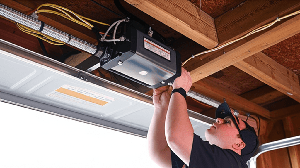 Professional garage door opener project by RenoHouse in Georgina — exterior doors