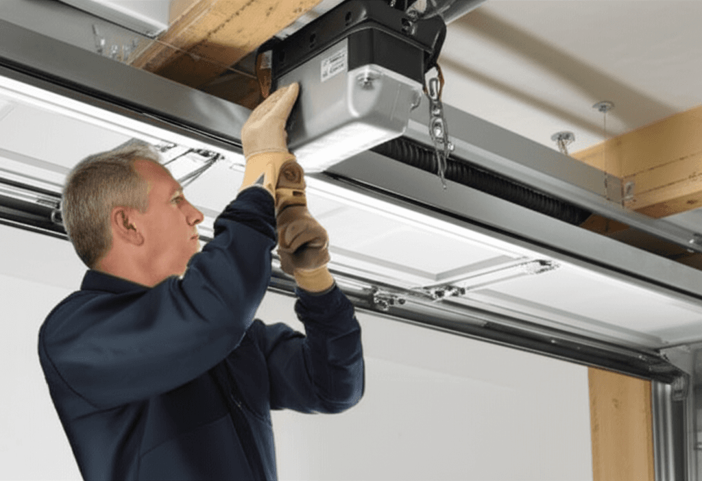 Professional garage door opener project by RenoHouse in Oakville — exterior doors