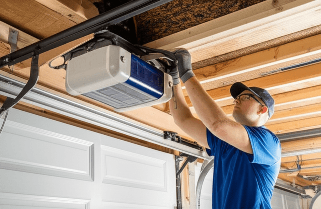 Professional garage door opener project by RenoHouse in Stouffville — exterior doors