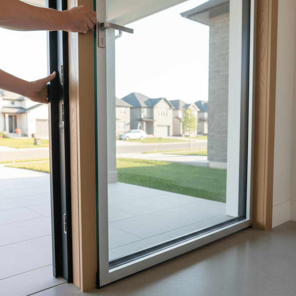 Professional glass door installation & repair project by RenoHouse in Ajax — exterior doors