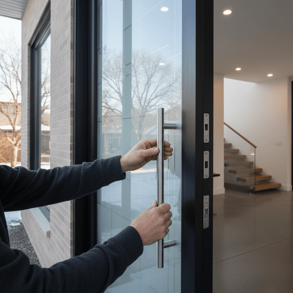 Professional glass door installation & repair project by RenoHouse in Markham — exterior doors