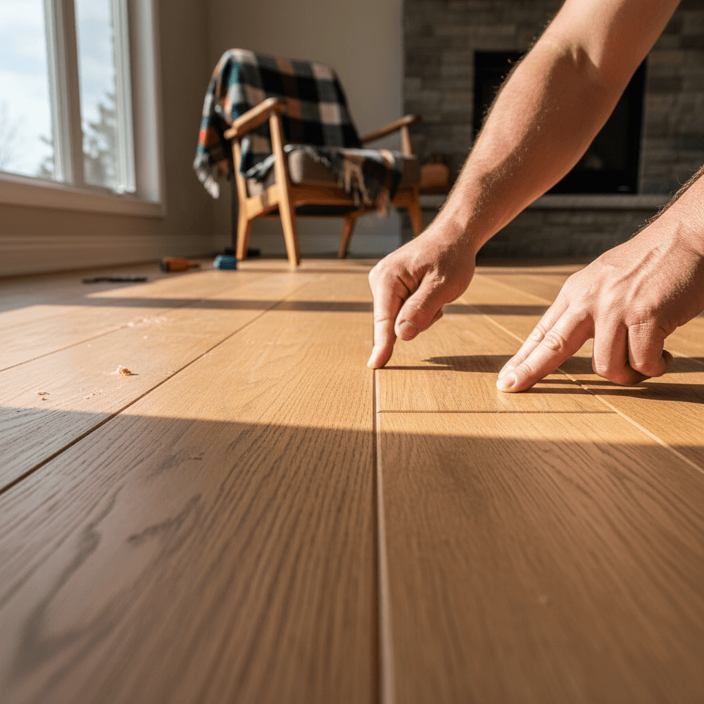 Professional hardwood flooring installation project by RenoHouse in Brock — hardwood floors