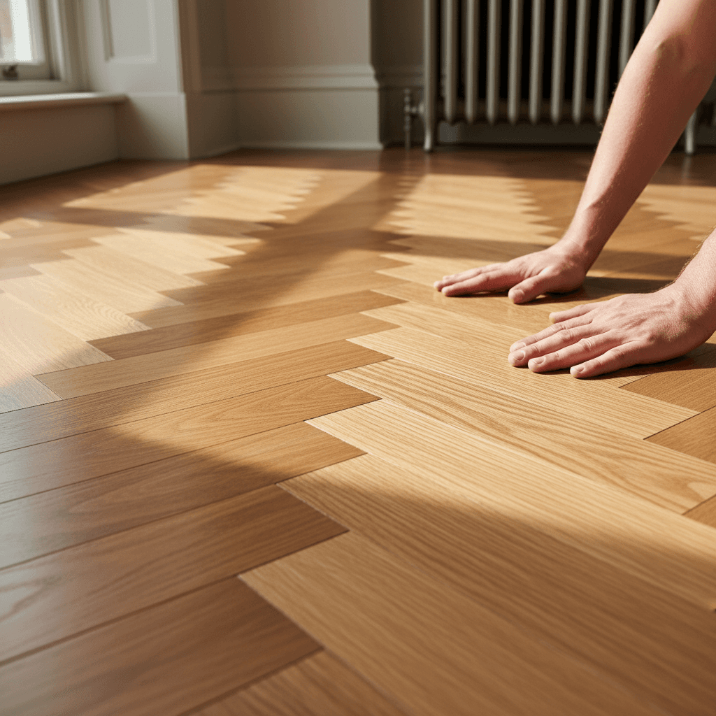 Professional hardwood flooring installation project by RenoHouse in Burlington — hardwood floors