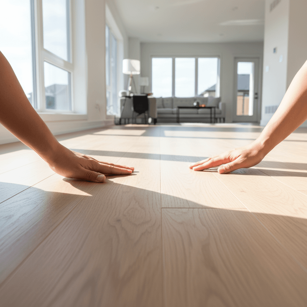 Professional hardwood flooring installation project by RenoHouse in Pickering — hardwood floors