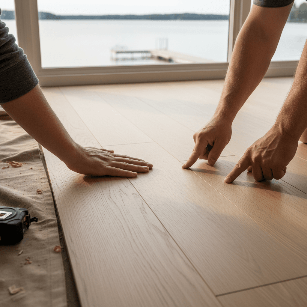 Professional hardwood flooring installation project by RenoHouse in Scugog — hardwood floors