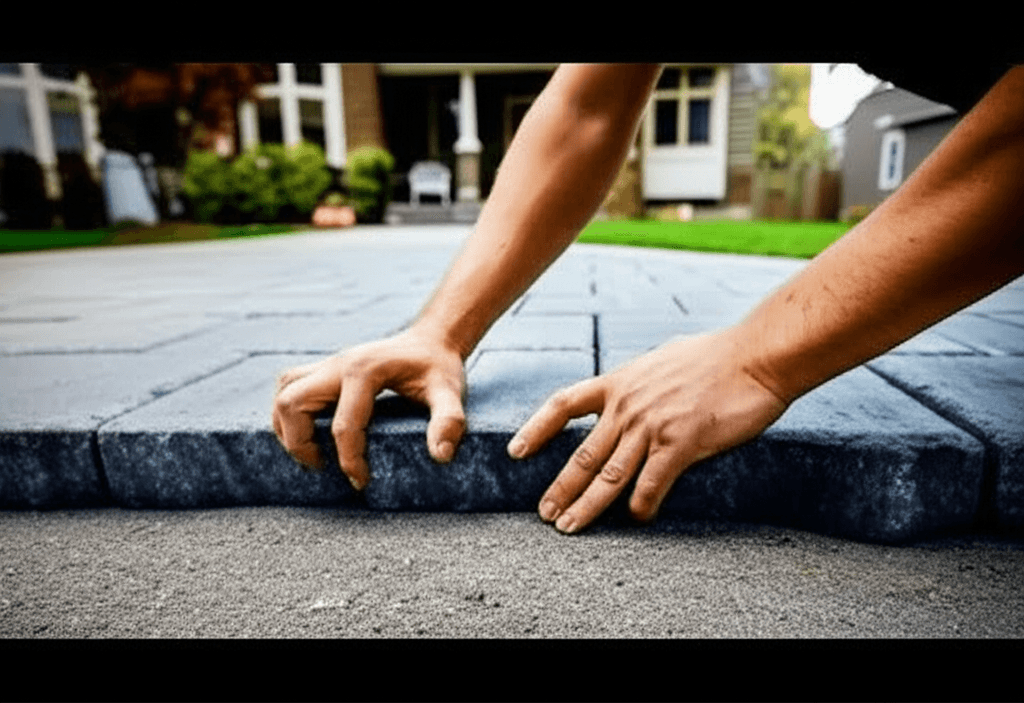 Professional interlocking driveway & patio project by RenoHouse in Burlington — deck boards