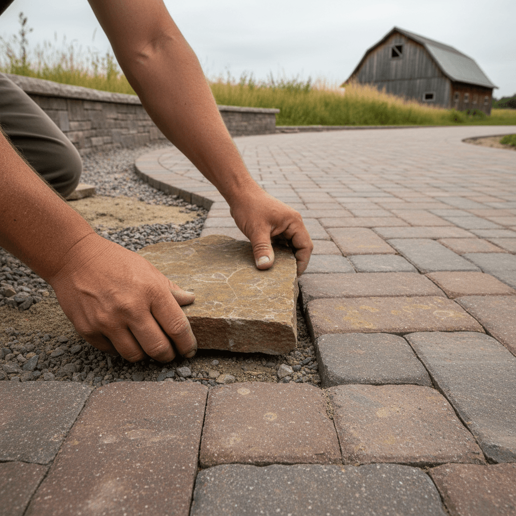 Professional interlocking driveway & patio project by RenoHouse in Caledon — deck boards