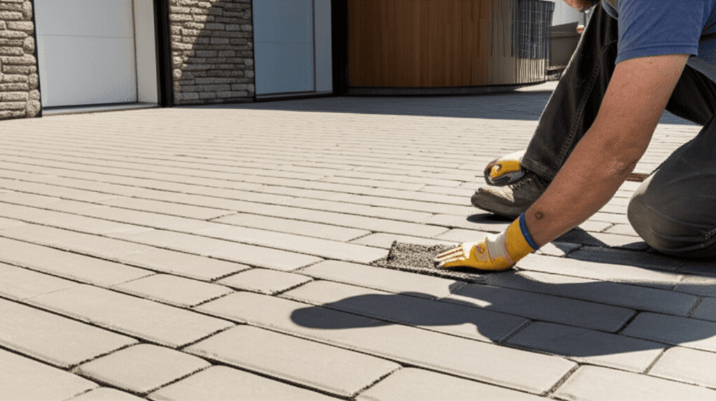 Professional interlocking driveway & patio project by RenoHouse in Milton — deck boards