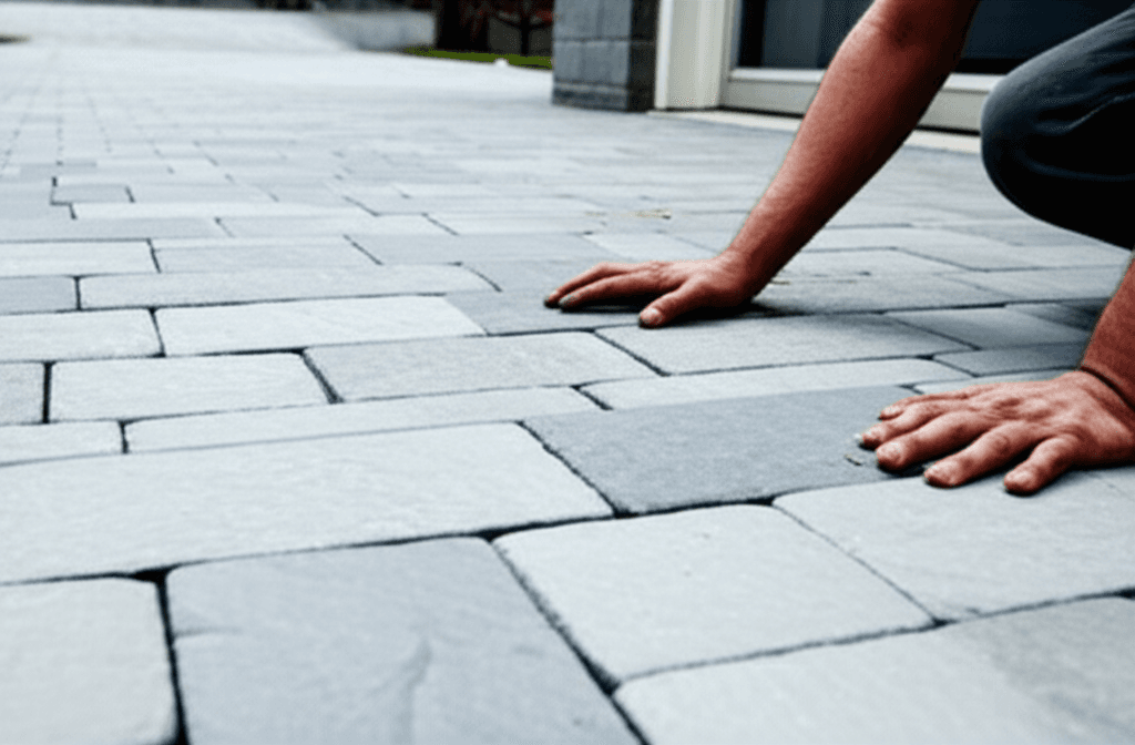 Professional interlocking driveway & patio project by RenoHouse in Toronto — deck boards