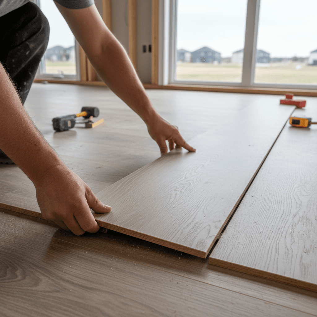 Professional laminate flooring installation project by RenoHouse in East Gwillimbury — home depot laminate flooring