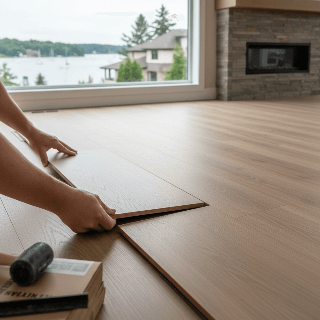 Professional laminate flooring installation project by RenoHouse in Oakville — home depot laminate flooring