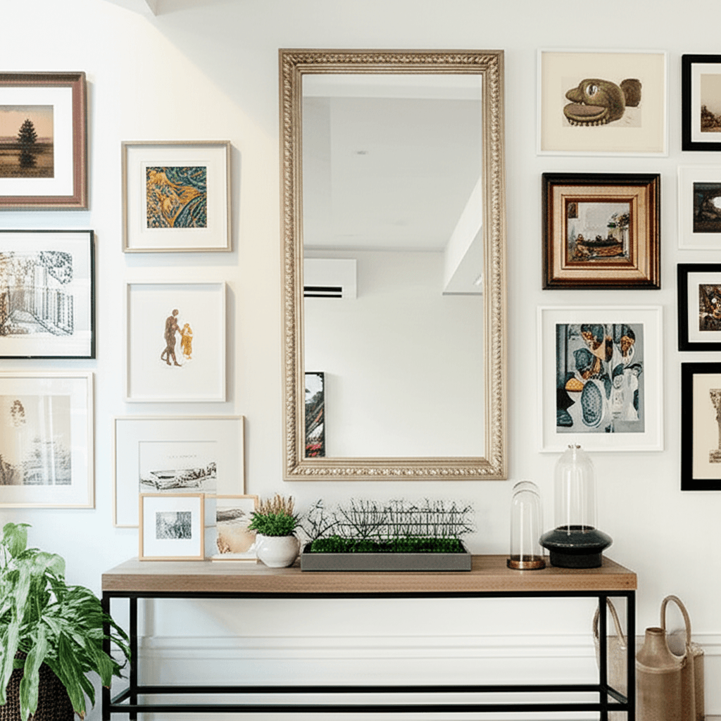 Professional picture & mirror hanging project by RenoHouse in Markham — picture hanging service toronto