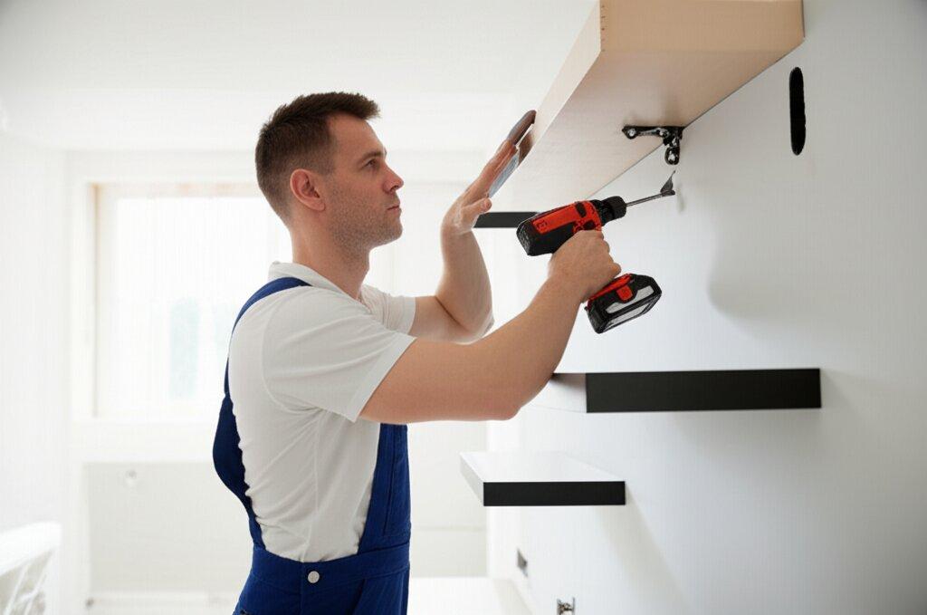 Shelf & Fixtures Installation services in Brampton — licensed floating shelf install near me
