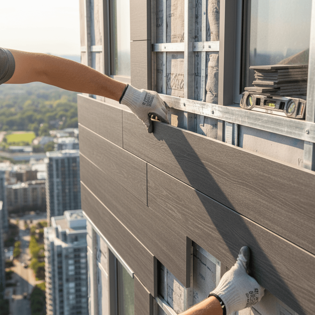 Professional siding installation & repair project by RenoHouse in North York — deck boards