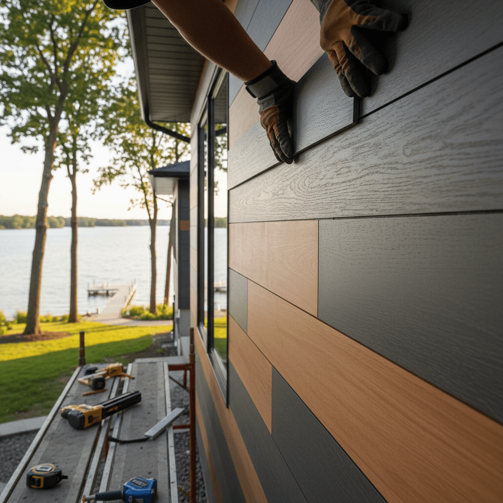 Professional siding installation & repair project by RenoHouse in Oakville — deck boards