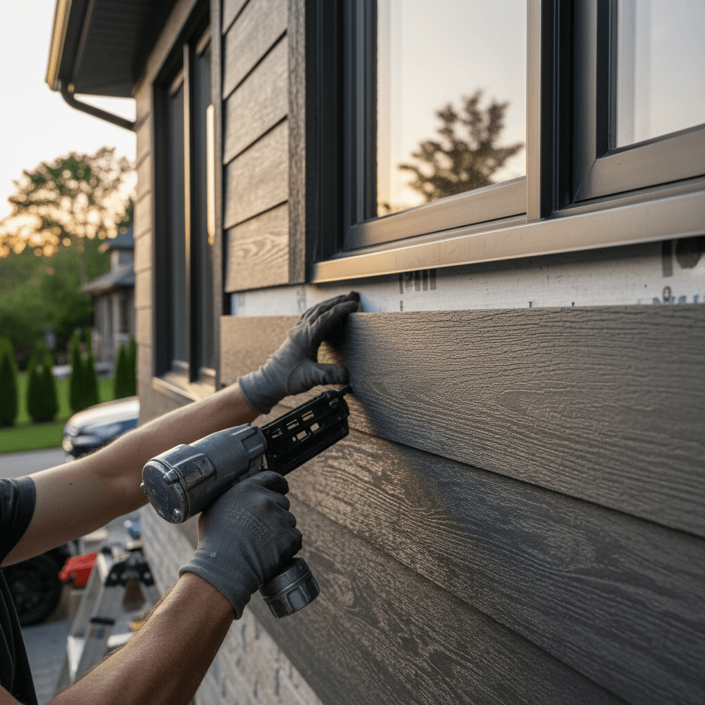 Professional siding installation & repair project by RenoHouse in Richmond Hill — deck boards