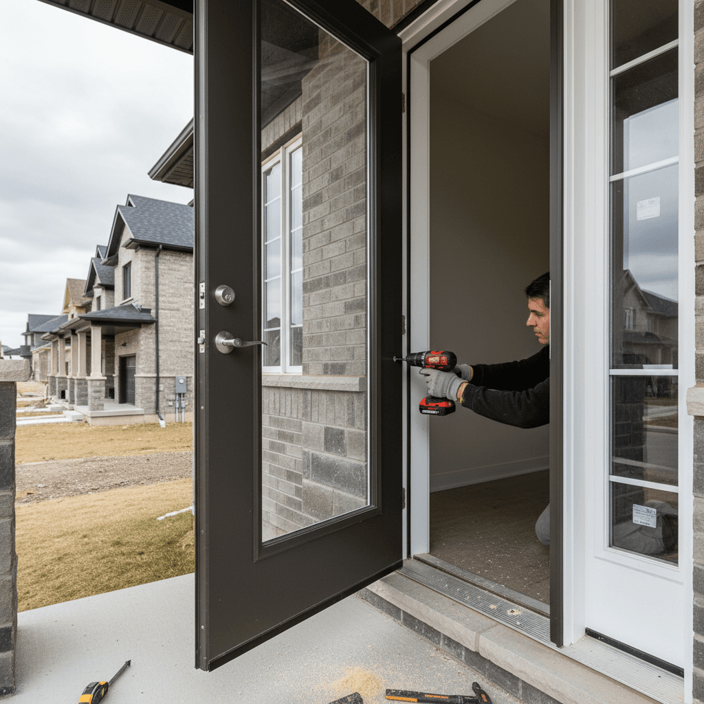 Professional storm door installation project by RenoHouse in East Gwillimbury ā exterior doors